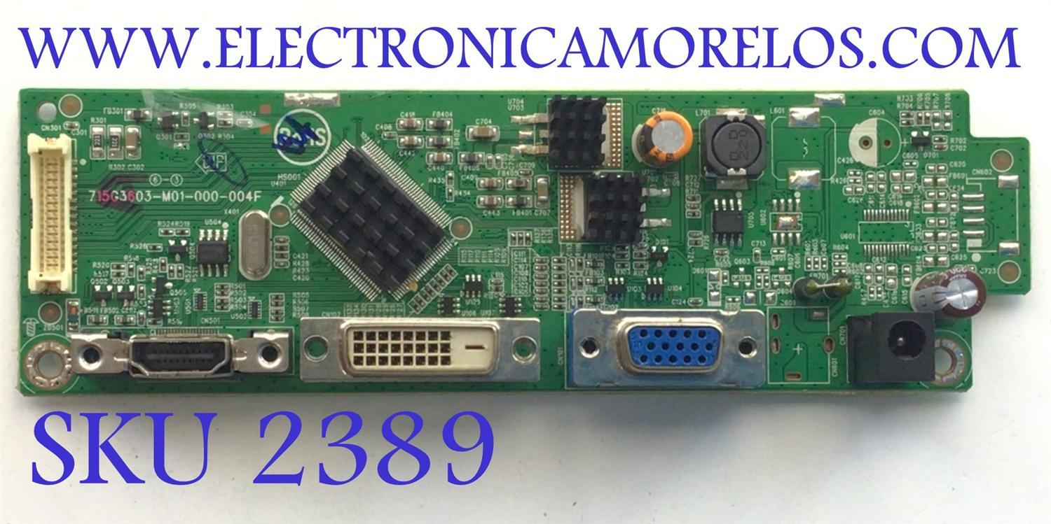 MAIN PARA MONITOR ACER / NUMERO DE PARTE GQ9CBMA16500 / 715G3603-M01-000-004F / MODELO S231HL BID 